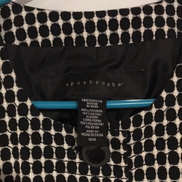 Apostrophe Three button collarless three-quarter length sleeve long coat - Picture 3 of 8